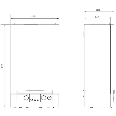 Котлы газовые NAVIEN HEATATMO NGB150 настенные двухконтурные, мощность - 13-24кВт, камера - открытая