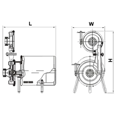 Насос самовсасывающий Россия ОНЦ1-20/20СМ поверхностный, корпус - нержавеющая сталь, мощность - 5.5кВт, производительность - 333л/мин, 380В