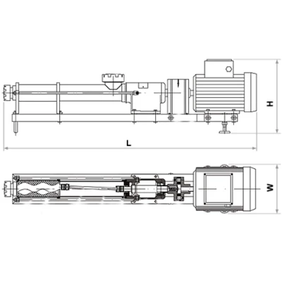 Насос винтовой Россия ОНВ2 поверхностный, корпус - нержавеющая сталь, мощность - 2.2кВт, производительность - 50л/мин, 380В