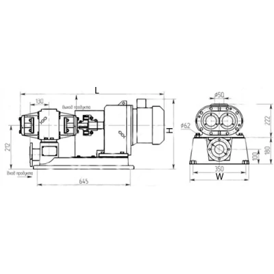 Насос шестеренный Россия ШНК10РЛ поверхностный, корпус - латунь, мощность - 3.0кВт, производительность - 52л/мин, 380В