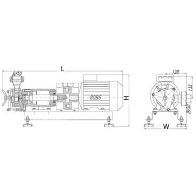 Насос шестеренный Россия ШНК15-2(НРМ-2)-М1 поверхностный, корпус - нержавеющая сталь, мощность - 1.1кВт, производительность - 33л/мин, 380В