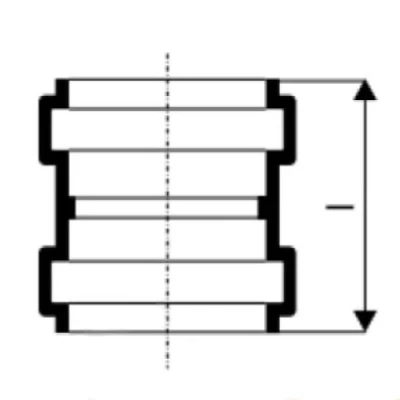 Муфта двухраструбная НПВХ Ostendorf KGMM Дн315, канализационная, безнапорная для наружного монтажа, оранжево-коричневая