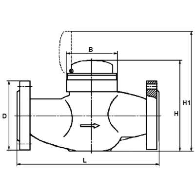 Счетчик горячей воды крыльчатый многоструйный Декаст ВСКМ 90-50 Ф Ду50 Ру16 фланцевый, до 120°С, L=300 мм