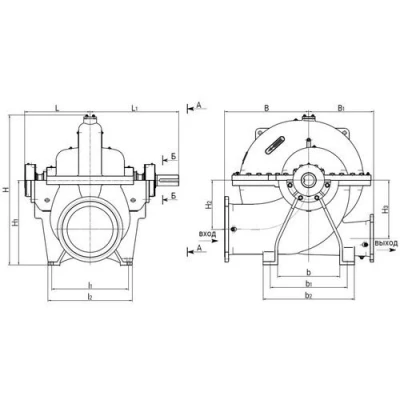 Насосы центробежные ПРАКТИК 1Д 1250-2Д 2000 поверхностные, корпус - чугун, 220В, без двигателя
