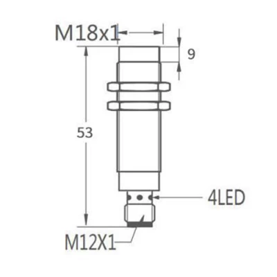 Датчики индуктивные Prompower KT118 резьбовые, монтаж - незаподлицо, расстояние срабатывания - 16мм, материал корпуса - никелированная латунь, IP67