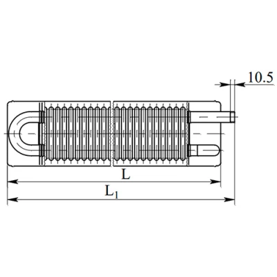 Конвектор настенный концевой Универсал К У-1 Ру10, теплоотдача - 0.400кВт, корпус - сталь, подключение - боковое, с воздушным клапаном
