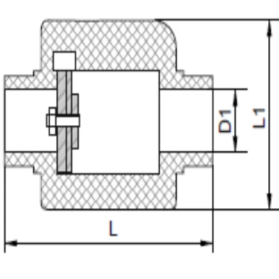 Клапан обратный Remsan PPR Дн20 Ру25 белый