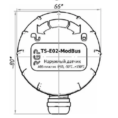 Датчики температуры наружного воздуха RGP TS-E02 ModBus (RTU), диапазон измерения от -50°C до +150°C