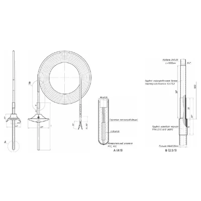 Датчики температуры погружные RGP TU-K PRO, диапазон измерения от -50°C до +200°C