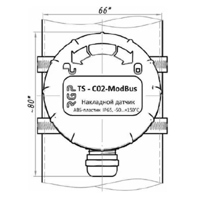 Датчики температуры накладные RGP TS-C01 ModBus (RTU), диапазон измерения от -50°C до +150°C