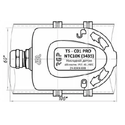Датчики температуры накладные RGP TS-C01 PRO, диапазон измерения от -50°C до +200°C