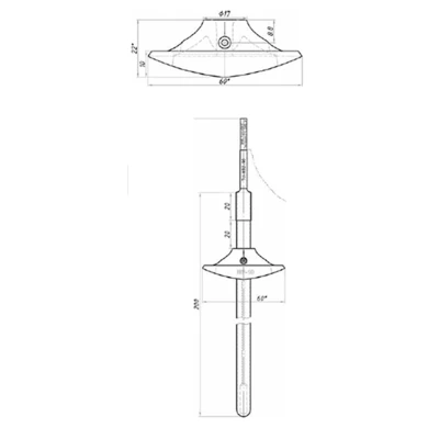 Термостат защиты электрокалорифера от перегрева RGP TU-K02-90 канальный, длина гильзы - 200мм