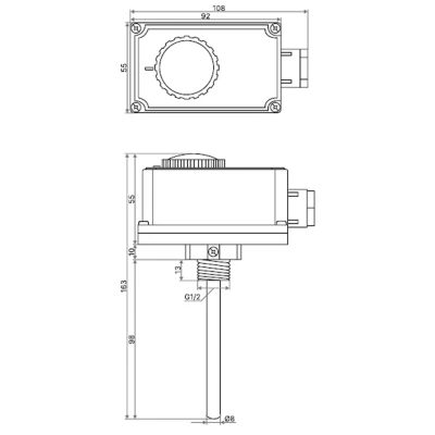 Термостаты регулирующие RGP WPF15-K090 погружные, диапазон измерения от 0°C до +90°C