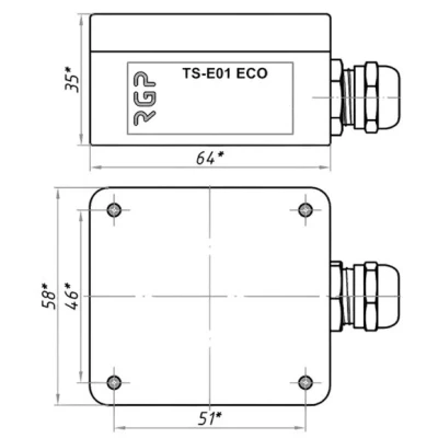 Датчик температуры RGP TS-E01 ECO PT1000 уличный, диапазон измерения -50...+ 150°C