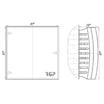Датчик температуры RGP TS-R01-ModBus комнатный, диапазон измерения 0...+50 °C