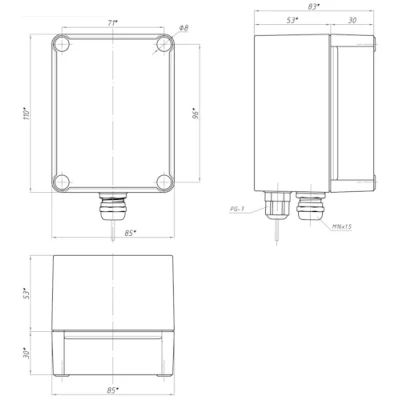 Реле температуры RGP TS-K (IP65) 6м