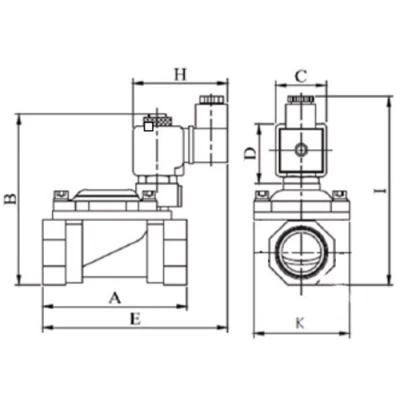 Клапан электромагнитный Ридан EV220R Ду15 Ру16 непрямого действия, корпус - латунь, уплотнение - EPDM, присоединение - внутренняя резьба 1/2″, нормально-закрытый, перепад давления 0.5-12бар, катушка - 24В DC