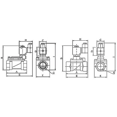Клапан электромагнитный Ридан EV220R Ду25 Ру16 непрямого действия, корпус - латунь, уплотнение - NBR, присоединение - внутренняя резьба G1, нормально-закрытый, перепад давления 0.5-16бар, катушка - ВВ230AS 220В