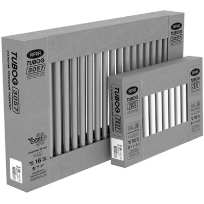 Радиатор стальной трубчатый RIFAR TUBOG Ventil 3180, 5 секций, 3 трубы, теплоотдача - 1460Вт, нижнее одностороннее подключение, с термостатическим клапаном, цвет - белый (матовый)