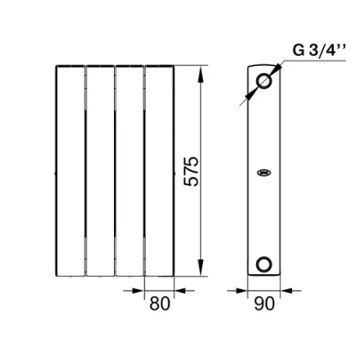 Радиатор биметаллический RIFAR SUPReMO Ventil 500 9 секций, теплоотдача - 1818Вт, нижнее левое подключение, цвет - белый