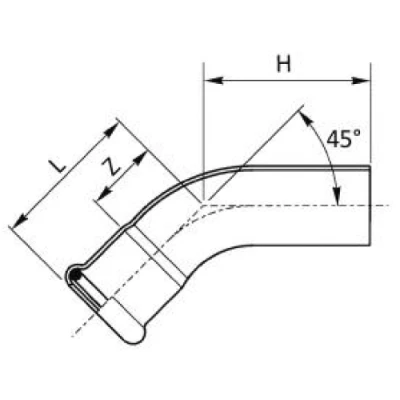Отвод RM inoxPRES Ду35 Ру16 45° пресс/труба, сталь нержавеющая