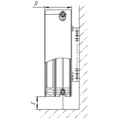 Радиаторы стальные панельные ROMMER Ventil, тип 33, высота - 400, длина - 2000мм, теплоотдача - 5756Вт, подключение - нижнее правое со вставкой вентильной термостатической, материал - сталь, цвет - белый