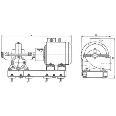 Насос центробежный Россия Д200-36а 4АМН180С4 поверхностный, корпус - чугун, мощность - 30кВт, напор - 29.7м, производительность - 3167л/мин, 380В