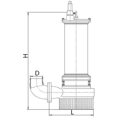 Насос дренажный Россия Гном 150-30 погружной, корпус - чугун, мощность - 10кВт, напор - 30м, производительность - 2500л/мин, 380В