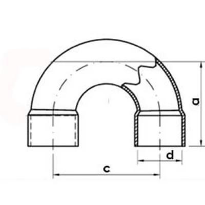 Колено Sanha 5060 Ду28 Ру40, корпус - медь, присоединение - внутренняя пайка, угол - 180°