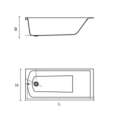 Ванна акриловая Santek Фиджи 170Х75, без ножек