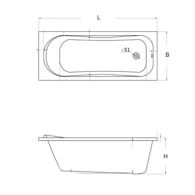 Ванна чугунная Selena Classic 150Х70, с ножками