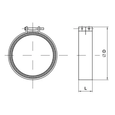Хомут SHUFT FCCr 315 Ду315 быстроразъемный для круглого воздуховода, c резиновым профилем, материал корпуса - оцинкованная сталь