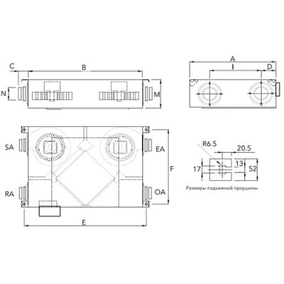 Приточно-вытяжная установка Electrolux STAR EPVS-200 производительность - до 200м3/ч, 220В, в комплекте с FBCr100