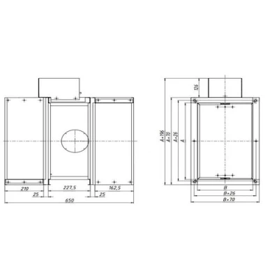 Клапан противопожарный SHUFT SHFD2W-15-O-500_400-MB230-0-0-0-0 двойной, прямоугольный, предел огнестойкости - El 120, корпус - оцинкованная сталь