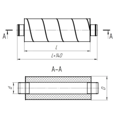 Шумоглушитель SHUFT SCr 500/900, длина - 900мм, корпус - оцинкованная сталь