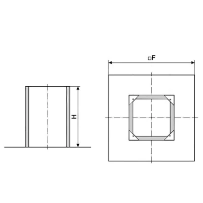 Короб крышный SHUFT RCV 220-311 для вентилятора RMV, цвет - серый, корпус - оцинкованная сталь