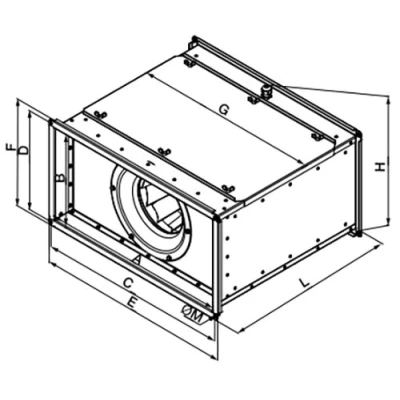 Вентилятор SHUFT TORNADO 1000x500-45x7.5-2 cо свободным колесом, мощность - 7500Вт, производительность - 10900м3/ч, корпус - оцинкованная сталь, IPX4