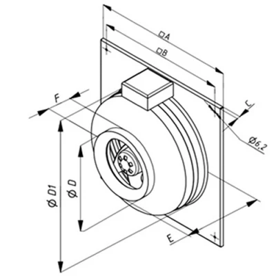 Вентиляторы канальные SHUFT CFW круглые вытяжные, мощность - 60-200Вт, корпус - металл, IPX4