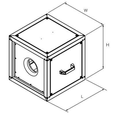 Вентилятор SHUFT IEF 450E, мощность - 793Вт, производительность - 5960м3/ч, корпус - сталь, 230В