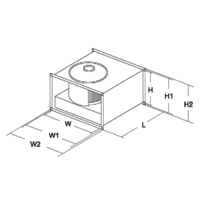 Вентилятор канальный SHUFT RFD 1000x500-6M VIM прямоугольный, максимальный напор - 710Па, производительность - 9000м3/ч, корпус - оцинкованная сталь, IPX4