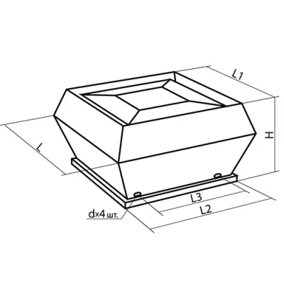 Вентиляторы SHUFT RMVE крышные, производительность - 515-5400м3/ч, корпус - оцинкованная сталь