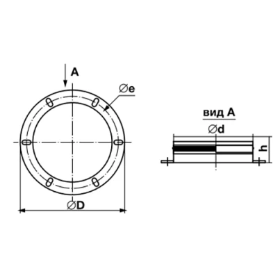 Фланец SHUFT FGV 280 для вентиляторов RMV, корпус - оцинкованная сталь