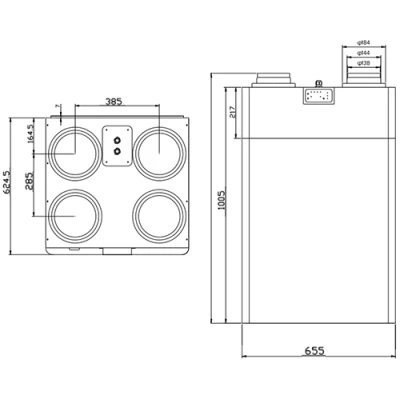 Приточно-вытяжная установка SHUFT Stellar INV VR-500 inv производительность - до 500м3/ч, 220В