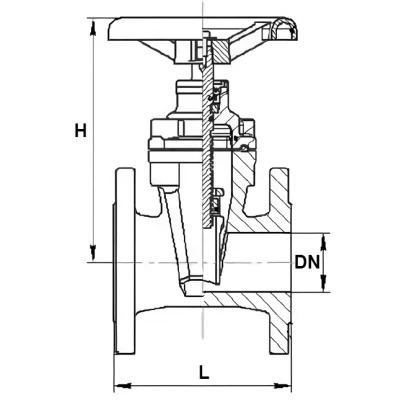Задвижка клиновая 30ч39рГ (аналог МЗВГ) СибЗТА Ду300 Ру10/16 фланцевая, клин - обрезиненный, шпиндель - невыдвижной, корпус - чугун GGG50, уплотнение - EPDM, со штурвалом