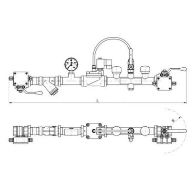 Узел управления Спецавтоматика Малорасходный УУ-Д50/1,2(Э24)-ГМ.04 Ду50 Ру12 ВР, дренчерный с электроприводом, цвет - красный