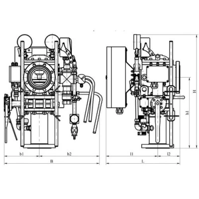 Узел управления Спецавтоматика Спринт-150 УУ-С150/1,6 Вз(Э220)-ВФ.04-Спринт-150 Ду150 Ру16 фланцевый, цвет - красный