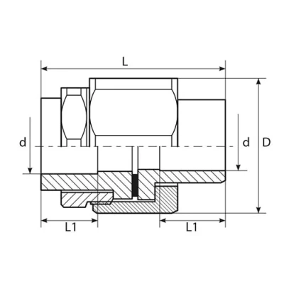 Муфты разъемные TEBO C-TB Дн20-32 Ру10 ремонтные, материал - полипропилен, присоединение - сварка, цвет - белый