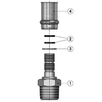 Вентили металлопластиковые STOUT пресс Ду20x20 Ру16