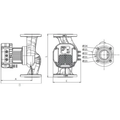 Насос циркуляционный Unipump PFE 65-80 поверхностный, корпус - чугун, мощность - 0.485кВт, напор - 8м, производительность - 502л/мин, 220В