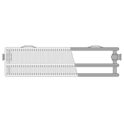 Радиатор стальной панельный VALFEX STEEL Hygiene C H 30 400 400х2100мм, подключение - боковое, высота - 400мм, ширина - 2100мм, теплоотдача - 3654Вт, цвет - белый